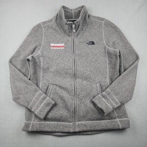 The North Face Jacket Womens XL Gray Fleece Full Zip Grainger Logo Outdoor
